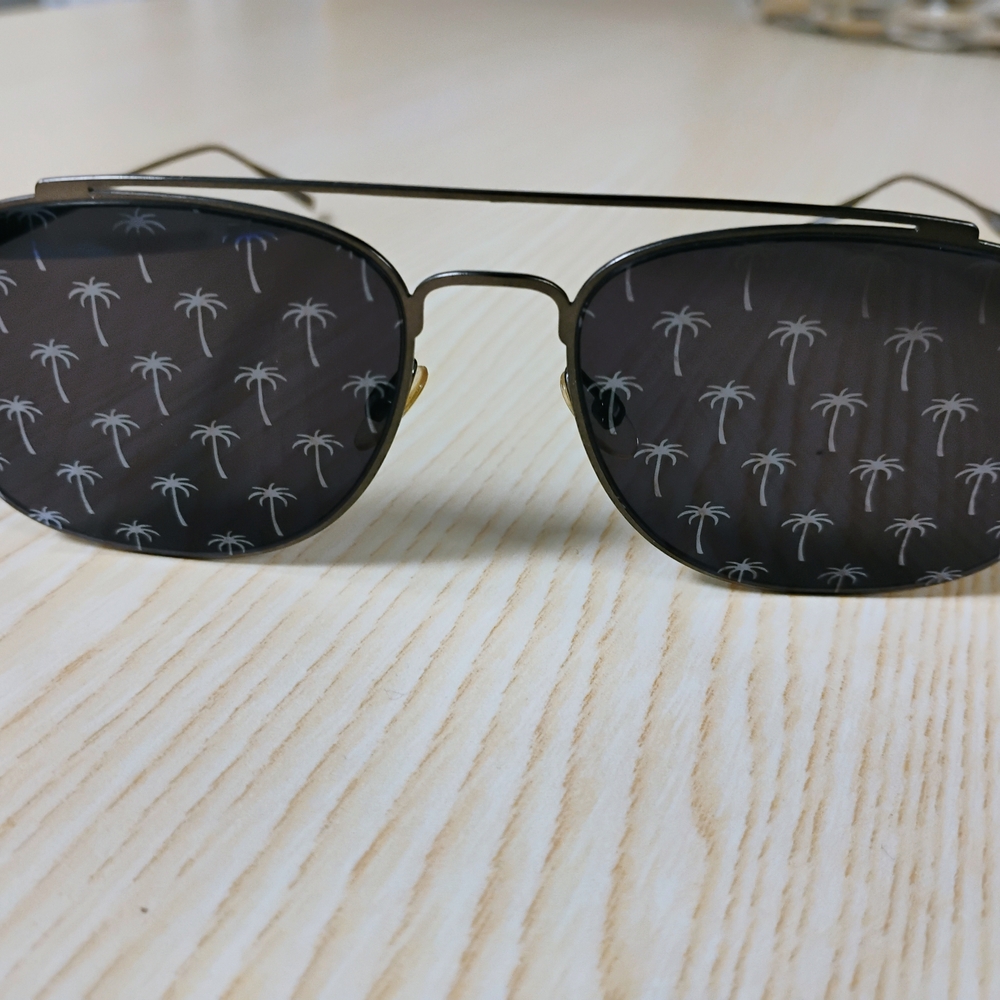 Tomas Maier Palm Tree Printed, Mirrored Aviator Sunglasses - Picture 4 of 4